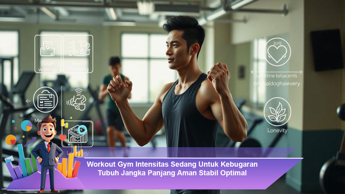 Workout-Gym-Intensitas-Sedang-Untuk-Kebugaran-Tubuh-Jangka-Panjang-Aman-Stabil-Optimal