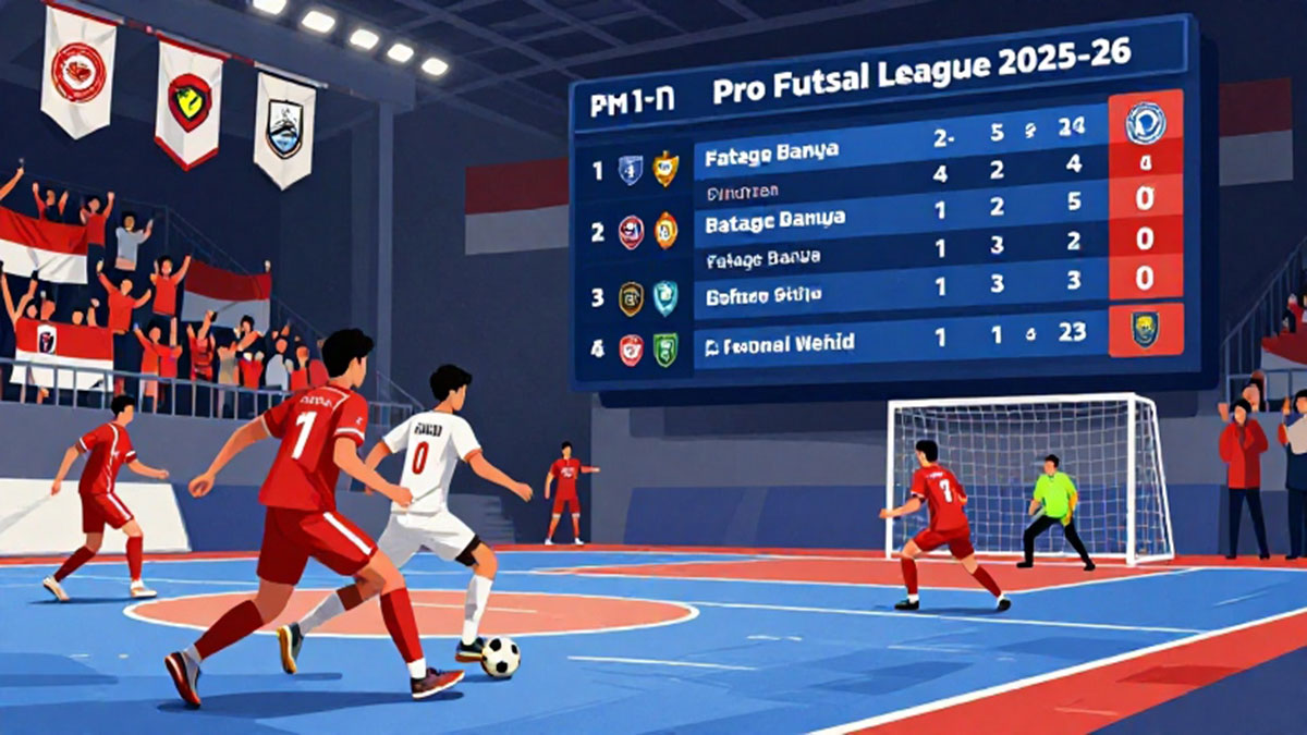 Update-Klasemen-Terbaru-Pro-Futsal-League-Indonesia-Musim-Dua-Ribu-Dua-Puluh-Enam